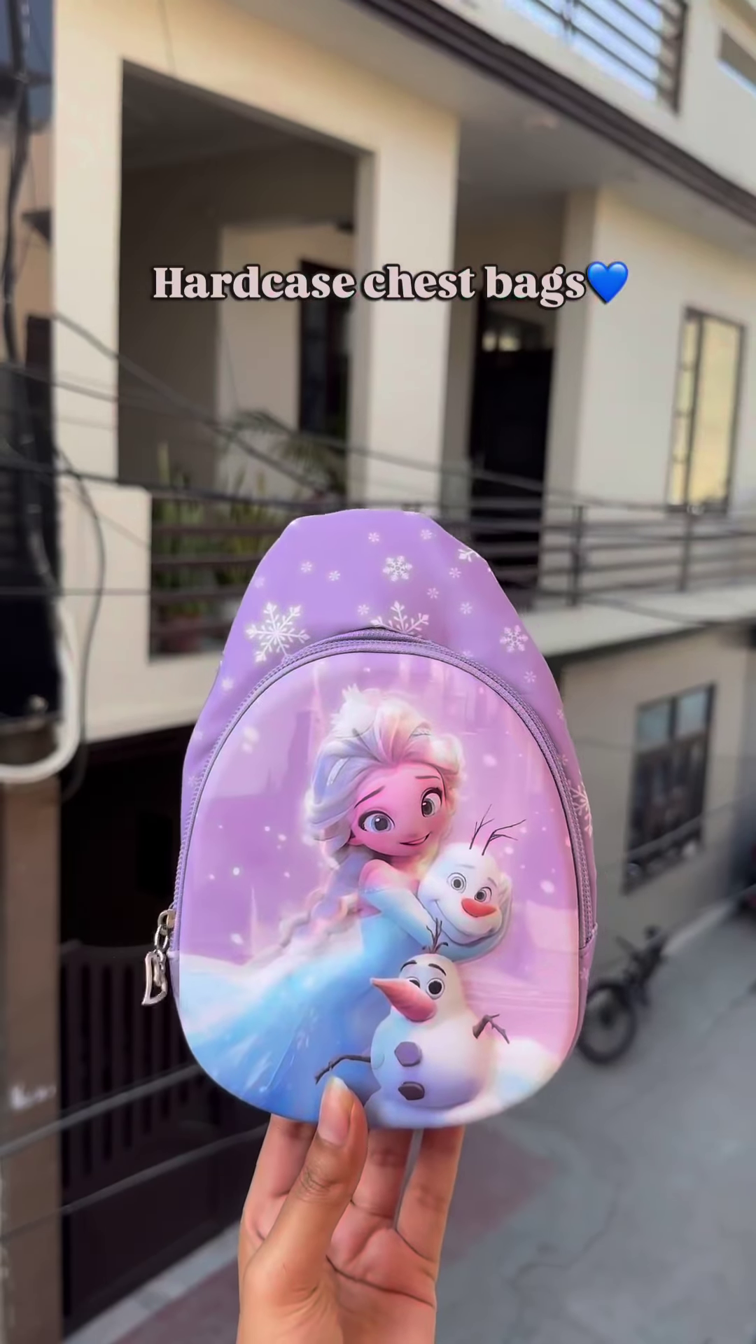 Blue Dinosaur-Themed Kids' Hardcase Chest Bag